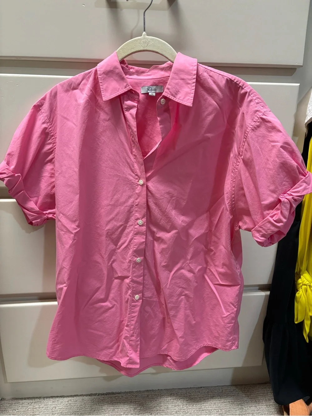 Women's Rail’s Short-Sleeve Bubblegum Pink Button-Down Shirt